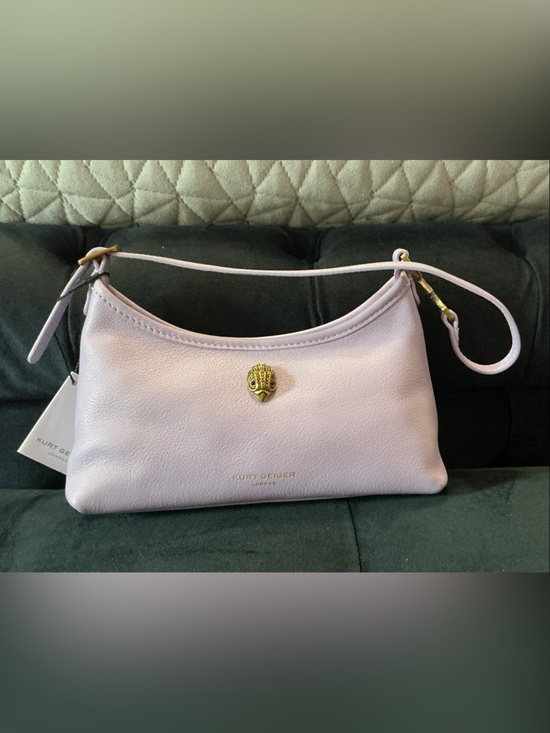 Kurt Geiger Handbags - Kurt Geiger Lilac Leather shoulder bag with Gold Accent
